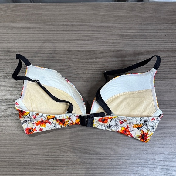 Victoria's Secret Biofit Push-up Floral Bra - Cream, Red, Orange - Picture 3 of 5